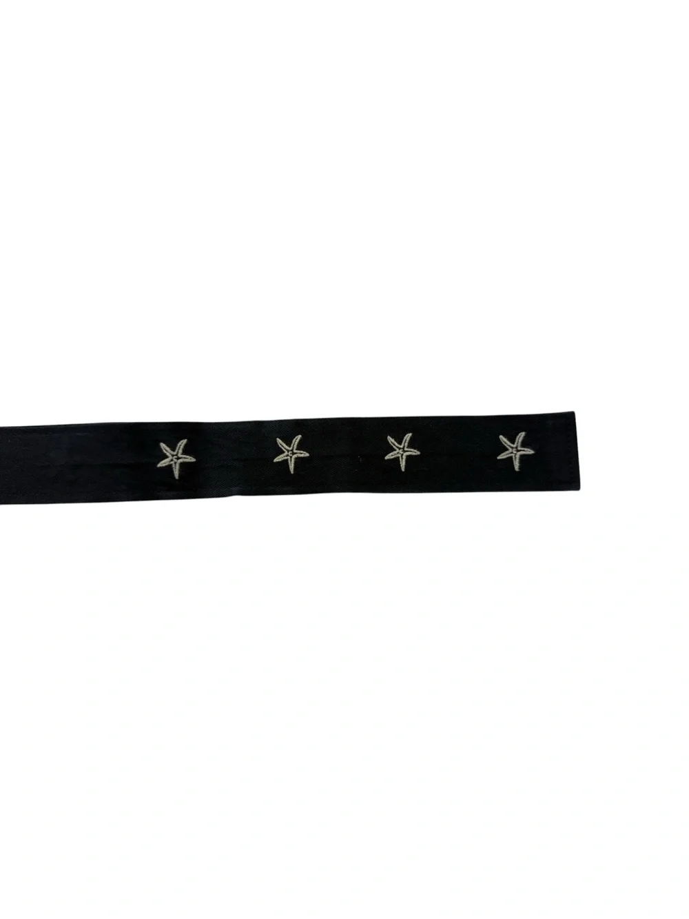 J. Crew Starfish Coastal Preppy Navy Canvas Belt with Silver Double Ring Buckle - Picture 6 of 10